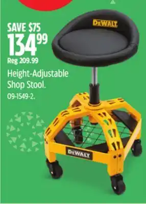 Canadian Tire Height-Adjustable Shop Stool offer