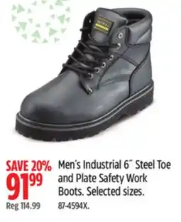 Canadian Tire Altra Men's Industrial 6˝ Steel Toe and Plate Safety Work Boots offer