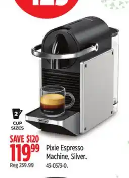 Canadian Tire NESPRESSO Pixie Espresso Machine offer