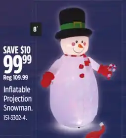 Canadian Tire Inflatable Projection Snowman offer