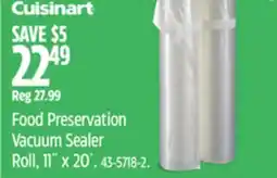Canadian Tire Cuisinart Food Preservation Vacuum Sealer Roll offer