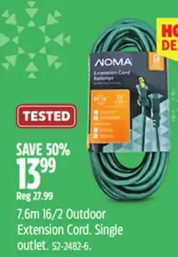 Canadian Tire NOMA 7.6m 16/2 Outdoor Extension Cord offer