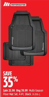 Canadian Tire MOTOMASTER Multi-Season Floor Mat Set offer
