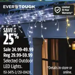 Canadian Tire Selected Outdoor LED Lights offer