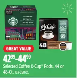Canadian Tire Selected Coffee K-Cup Pods, 44 or 48-Ct offer