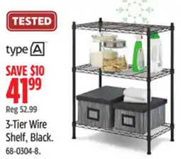 Canadian Tire Type A 3-Tier Wire Shelf offer