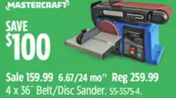 Canadian Tire MASTERCRAFT 4 x 36˝ Belt/Disc Sander offer