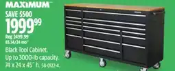 Canadian Tire Black Tool Cabinet. Up to 3000-lb capacity offer