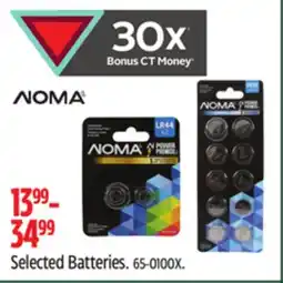 Canadian Tire NOMA Selected Batteries offer