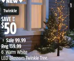Canadian Tire 6´ Warm White LED Blossom Twinkle Tree offer