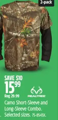 Canadian Tire Realtree Camo Short-Sleeve and Long-Sleeve Combo offer