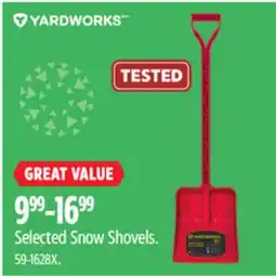 Canadian Tire Selected Snow Shovels offer