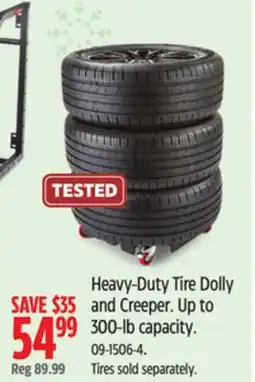 Canadian Tire MotoMaster Heavy-Duty Tire Dolly and Creeper. Up to 300-lb capacity offer