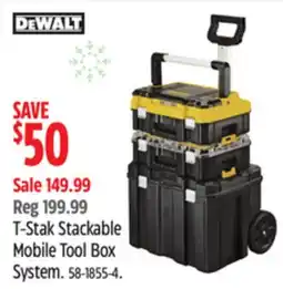 Canadian Tire DEWALT T-Stak Stackable Mobile Tool Box System offer