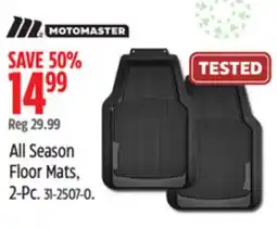 Canadian Tire MotoMaster All Season Floor Mats offer