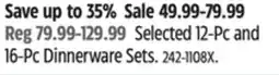 Canadian Tire Selected 12-Pc and 16-Pc Dinnerware Sets offer