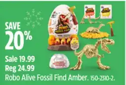 Canadian Tire Zuru Robo Alive Fossil Find Amber offer