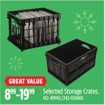 Canadian Tire Selected Storage Crates offer