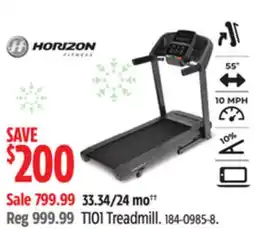 Canadian Tire Horizon T101 Treadmill offer