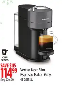 Canadian Tire Vertuo Next Slim Espresso Maker, Grey offer
