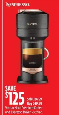 Canadian Tire Nespresso Vertuo Next Premium Coffee and Espresso Maker offer