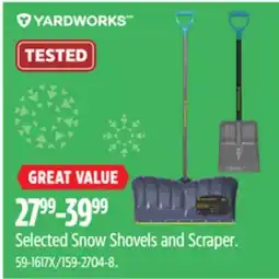 Canadian Tire YARDWORKS Selected Snow Shovels and Scraper offer