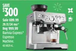 Canadian Tire Barista Express Espresso Machine offer
