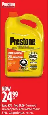 Canadian Tire Prestone Premixed Vehicle-Specific Antifreeze/Coolant offer