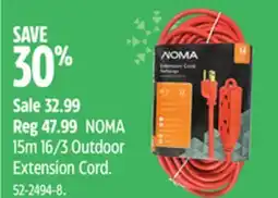 Canadian Tire NOMA 15m 16/3 Outdoor Extension Cord offer