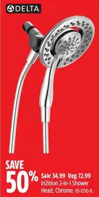Canadian Tire In2ition 2-in-1 Shower Head, Chrome offer