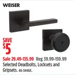 Canadian Tire WEISER Selected Deadbolts offer