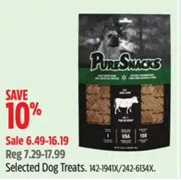 Canadian Tire Selected Dog Treats offer