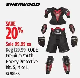 Canadian Tire Sherwood Premium Youth Hockey Protective Kit offer