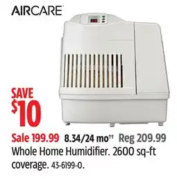 Canadian Tire AIRCARE Whole Home Humidifier. 2600 sq-ft offer