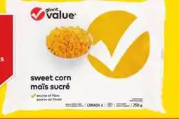 Giant Tiger Giant Value frozen vegetables offer