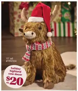 Giant Tiger holiday highland cow decor offer