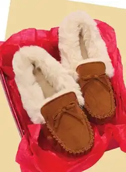 Giant Tiger Women's plush moccasins or slippers offer