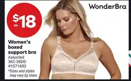 Giant Tiger Women's boxed support bra offer