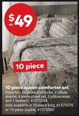 Giant Tiger 10 piece queen comforter set offer