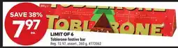 Giant Tiger Toblerone festive bar offer