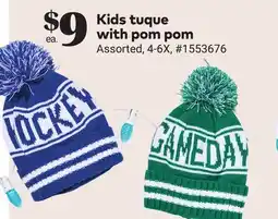 Giant Tiger Kids tuque with pom pom offer