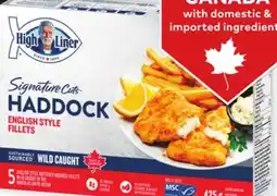 Giant Tiger High Liner haddock fillets offer