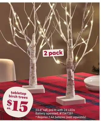 Giant Tiger Table top birch tree offer