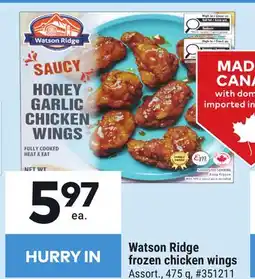Giant Tiger Watson Ridge frozen chicken wings offer