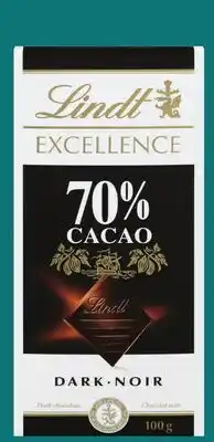 Giant Tiger Lindt Excellence chocolate bars offer