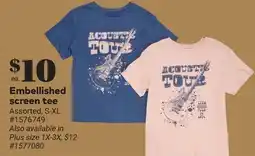 Giant Tiger Embellished screen tee offer