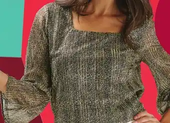 Giant Tiger top with lurex detail offer