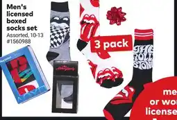 Giant Tiger Men's licensed boxed socks set offer