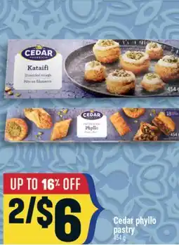 Marché Adonis Cedar phyllo pastry offer