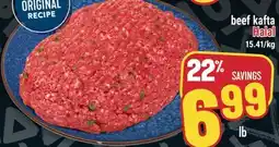 Marché Adonis BEEF KAFTA HALAL offer